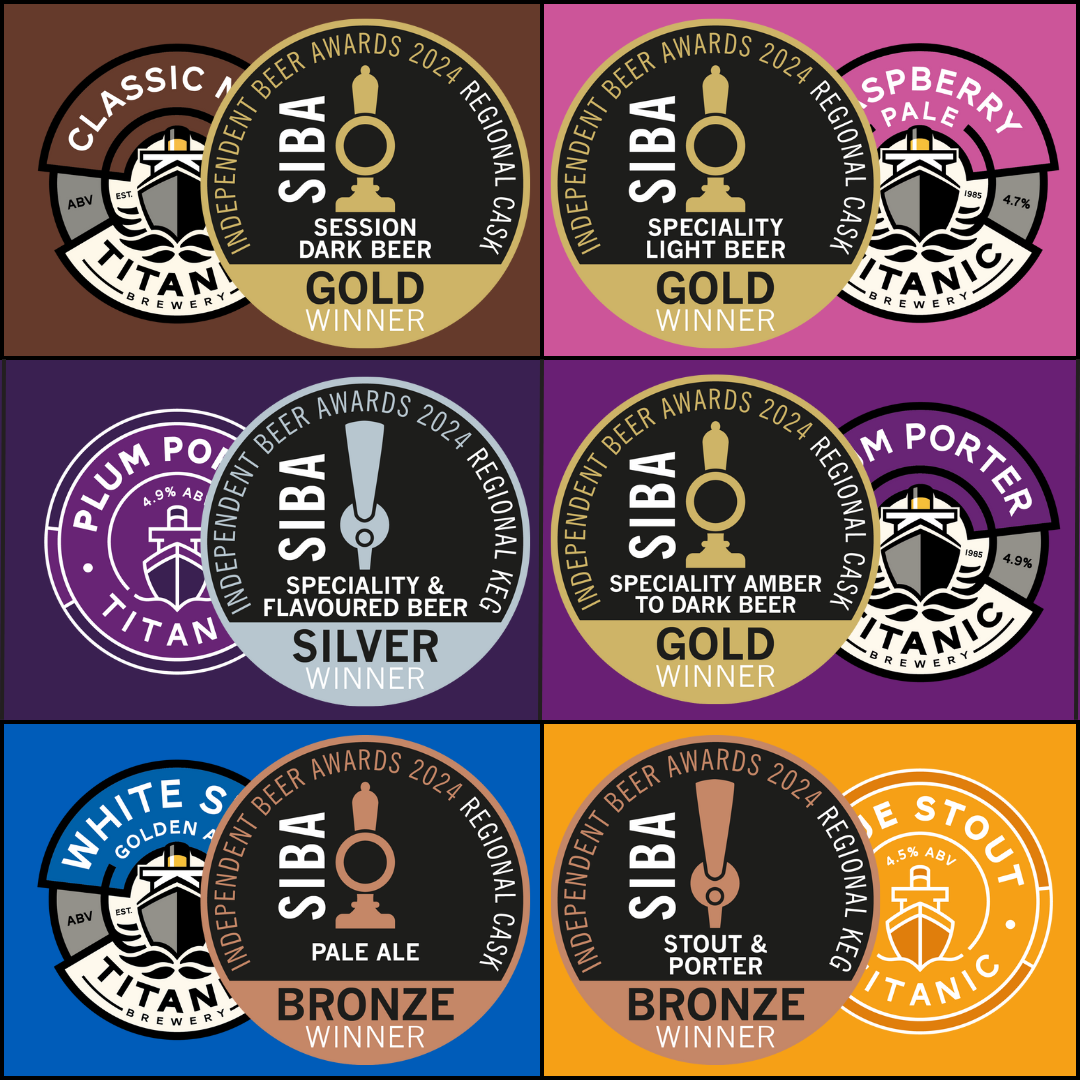 Medals for Titanic Beers at SIBA's Midland Regional Awards!