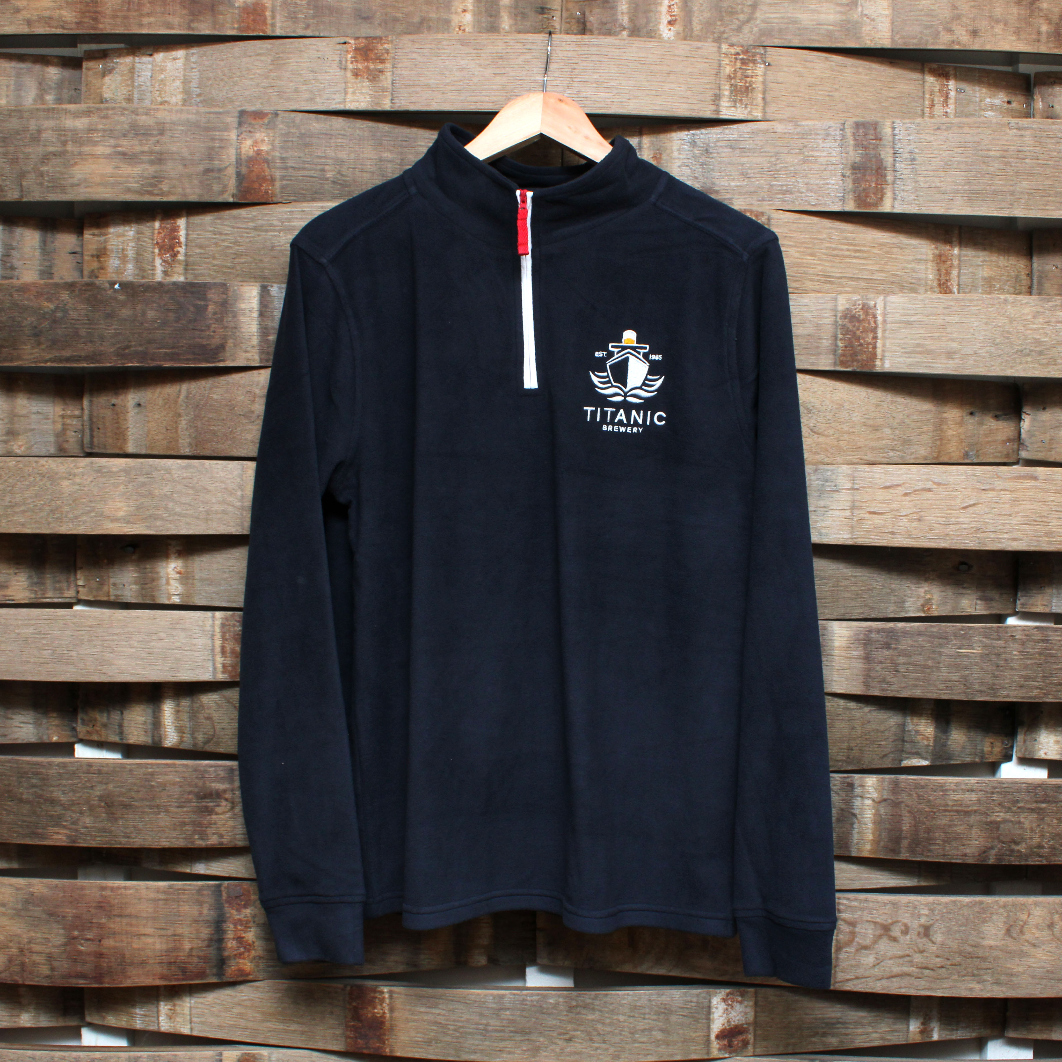 Half Zip Fleece Sweatshirt Navy - Unisex